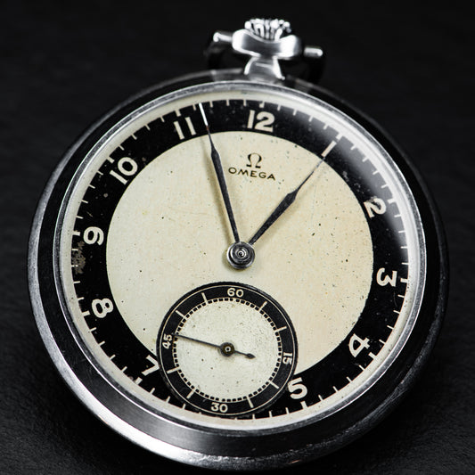 SOLD - 1930's OMEGA 'Tuxedo' Pocket Watch